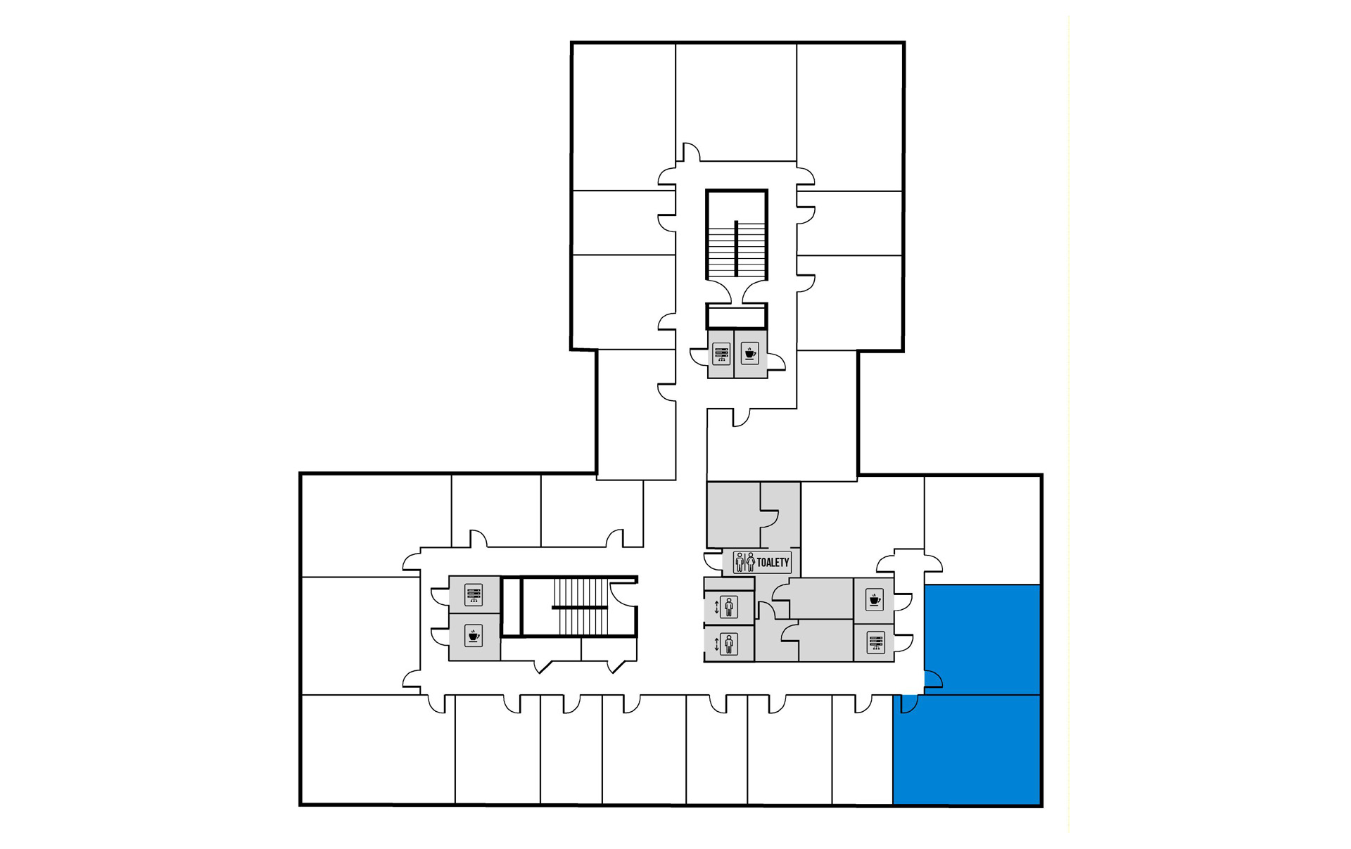 2 P. RZUT KONDYGNACJI 2.23 2.24 blue